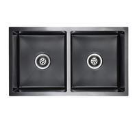 Handmade Kitchen Sink Plumbing Utility Waste Basin Stainless Steel vidaXL