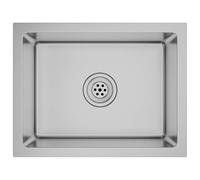 vidaXL Handmade Kitchen Sink Black Stainless Steel Plumbing Utility Basin