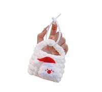 Handmade Knit Christmas Keychain Coin Purse Soft Plush Holders Holiday Stocking Plush Christmas Stocking Stuffer