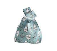 Handmade Knit Handbag Women Mini Knot Wrist Bag Fashion Casual Color Tote Bag Reusable Shopping Bags(Color-6)