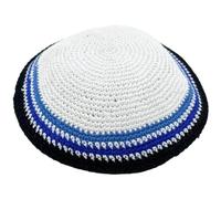 Handmade Knitted Kippah Judaical Cotton Kippah Skullcap Beanie for Men Yamaka Hat Jewish Hats for Boys and Kids