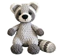 Handmade Knitted Raccoon - Huggable Soft Plush Toy, 35cm Crochet Animal Doll, Polyester Inspirational Gift, Quiet Moment Partner, Cute Desktop Ornament Decoration | for Kids Adults Bedroom