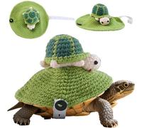 Handmade Knitted Sweater for Pet Tortoise, Cute Design Pet Tortoise Sweater Crochet Pet Apparel with Adjustable Strap, Decorative Turtle Costume,Cosplay Outfit for Small Tortoise,Dogs/Cats (L)
