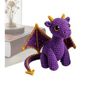 Handmade Knitted Winged Dragon Plush Ornament | Cute Stress Relief Gift |