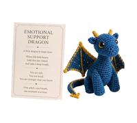 Handmade Knitted Winged Dragon Plush Ornament | Cute Stress Relief Gift |