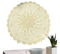 Handmade Lace Crochet Cotton Pitemats - Lace Phantemats | Straight Round Placemat | Handmade Braided Crochet Mostin | Place for Home Tea Cup, Coffee Table, co