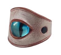 Handmade Leather Blue Evil Eyes Rings Adjustable Size Finger Band Fashionable Jewelry Accessories For Men And Women Personality Charm Jewelry
