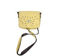 Handmade Leather Evil Eye Sling Bag, Boho Crossbody Purse, Hocus Pocus shoulder Luxury Full Grain Buff Leather bag, gift for her (yellow)