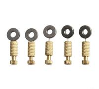 Handmade Leather Tool | DIY Basting Needle Set for Edge Stitching and Suture Locking | 5-Piece Kit with 0-6mm & 6-12mm Needles | Non-Slip Knurled Base for(D)