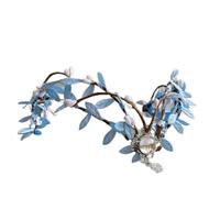 Handmade Leaves Clear Gem Forest Woodland Tiara elf Elven Headpiece Fairy Crown Elvish(ELF028 White gem)