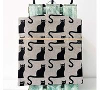 Handmade Linen Cotton Peg Bag Peg Storage Clothespin Bag Black Cats