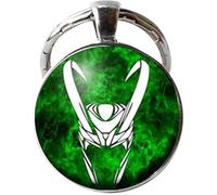 Handmade Loki Key Chain, Glass Dome Key Chain Jewelry