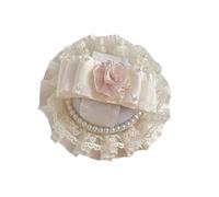 Handmade Lolitas Top Hat Hair Clip Stylish Headdress With Pearls Lace Bowknot Sweet And Elegant Women Barrette