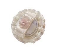 Handmade Lolitas Top Hat Hair Clip Stylish Headdress With Pearls Lace Bowknot Sweet And Elegant Women Barrette