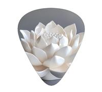 Handmade LotusGuitar Picks, 12-Piece Pattern Set, Three Different Thicknesses for Acoustic Electric Guitar and Other Instruments
