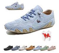 Handmade Low Top Beck Shoes, Hiking Shoes Summer Non-Slip Walking Sneakers Outdoor Breathable Beck Outdoor Trail Shoes for Hiking & Walking (Color : Light blue, Size : 44 EU)