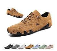 Handmade Low Top Beck Shoes, Women Outdoor Waterproof Non-Slip Lightweight Breathable Casual Flat Bottom Slip-On Comfortable Barefoot Walking Shoes(Brown,37 EU)