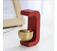 Handmade Magnetic Door Wind Chime Pure Copper Bell Entry Reminder Ornament for Home Security and Decor, Soothing Sound Garden Decoration, Silver(G)