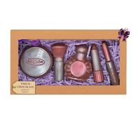 Handmade MAKE-UP Milk Chocolate Set from Belgian chocolate Gift or Cake Topper Decoration.