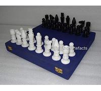 Handmade Marble Chess Coin | King Size 3 Inches Decorative Stone Chess Piece | King Design Luxury Table Decor Gaming Accessory | Marble Game Coin & Chess Pieces Set
