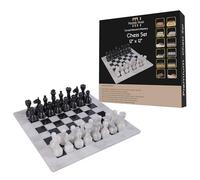Handmade Marble Chess Set - 12 x 12 Inches Chess Sets for Adults - Premium Quality Marble Chess Board (12'' Chess Set, White & Black)