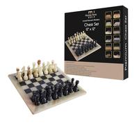 Handmade Marble Chess Set - Angori & Black (12 x 12 Inches) - Chess Sets for Adults - Premium Quality Chess Boards - Fancy Chess Boards