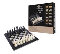Handmade Marble Chess Set - Black & Onyx (12 x 12 Inches) - Chess Sets for Adults - Premium Quality Chess Boards - Fancy Chess Boards