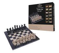 Handmade Marble Chess Set - Black & Verona (12 x 12 Inches) - Chess Sets for Adults - Premium Quality Chess Boards - Fancy Chess Boards
