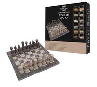 Handmade Marble Chess Set -Chess Sets for Adults - Premium Quality Chess Boards - Fancy Chess Boards (15 x 15 Without Checkers, Oceanic Grey & verona)