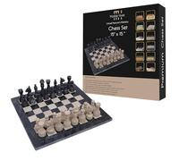 Handmade Marble Chess Set -Chess Sets for Adults - Premium Quality Chess Boards - Fancy Chess Boards (15 x 15 Without Checkers, Black & Verona)