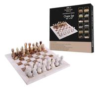 Handmade Marble Chess Set - Luxury Handmade Marble Chess Set - Elegant (10 x 10 Inches) - Chess Sets for Adults - Premium Quality Chess Boards - Fancy Chess Boards (Onyx Green and White)