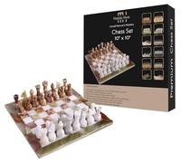 Handmade Marble Chess Set - Luxury Handmade Marble Set - Chess Sets for Adults - Premium Quality Boards (10 Inch Chess, Onyx Green and White)
