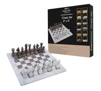 Handmade Marble Chess White & Green Onyx Set 12 x 12 - Chess Sets for Adults - Premium Quality Chess Boards - Fancy Chess Boards (White and Oceanic)