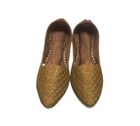 Handmade Men's Jutti Mojari Indian Khussa UK_ 7-11 (Brown, UK Footwear Size System, Adult, Men, Numeric, Medium, 8)