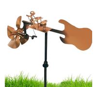Handmade Metal Drummer Windmill - 11.8in Drummer Windmill Garden Decoration Metal Wind Spinner For Garden | Music Figurines Wind Spinners For Porch Patio Yard