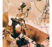Handmade Metal Drummer Windmill Garden Decoration, Percussionist Music Figurines and Statues,Wind Garden Spinners Rockin Art,Wind-Powered Kinetic Sculpture for Yard Lawn Gardens (Guitarist)