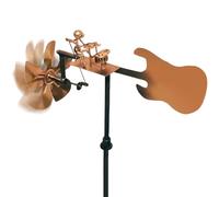 Handmade Metal Drummer Windmill | Percussionist Music Figurines and Statues | Steampunk Drummer Garden Spinner | Rockins Wind-Powered Kinetics Sculpture Wind Mill for Outdoor Statue Courtyard