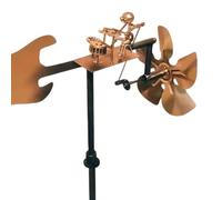 Handmade Metal Drummer Windmill, Percussionist Music Statues Windmill For Yard, Wind-Powered Kinetics Sculpture Wind Mill, Rockins Art Figurines Winds Spinner Weather Vane For Gardens On Stake