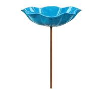 Handmade Metal Flower Garden Stake Watering Station Bath For Garden Metal Water Feeder With Flower Design Colorful Butterfly Bath Bowl For Outdoor Yard Deco One Eye Binoculars (D, One Size)