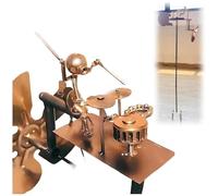 Handmade Metal Rock Band Windmill Solar Wind Spinners for Yard and Garden, 2025 Percussionist Music Figurines Drummer Wind Spinner, Rockin Art Figurine Wind Sculptures, for Yard and Garden,Gold