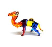 Handmade Mini 2.5" Blown Glass Camel Figurines Figures Art,Collectible Dollhouse Gift Ideas,Miniature Animals,Tiny Ornament Cool Stuff Desert Decor No.2