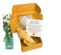 Handmade mini - relief replacement bear in the box | Fördepiditif emotions crocheted to the little bears | Plüschbär in financing the set box