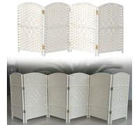 Handmade Mini Room Dividers 4 PCS s Height 50cm x Width 30cm Foldable Partit Separators Woven Design Ideal for Home and Office Use.