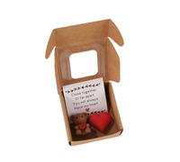Handmade Mini Teddy Bear in Box, Little Bear in A Box, My Little Worry Bears, Mini Pocket Bears with Emotional Uplifting Support Card, Thoughtful Desk Accessories for Friends/Lovers