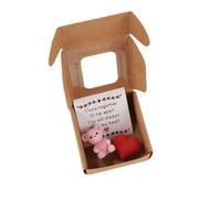 Handmade Mini Teddy Bear in Box, Little Bear in A Box, My Little Worry Bears, Mini Pocket Bears with Emotional Uplifting Support Card, Thoughtful Desk Accessories for Friends/Lovers
