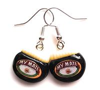Handmade Miniature My Mate Spread Jar - Love it or Hate it ! Inspired Earrings