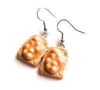Handmade Miniature Teatime Beans on Toast Inspired Earrings