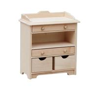 Handmade Miniature Wooden Cabinet 1:12 Scale Unpainted Dollhouses Furniture For Art And Model Miniature Room Decors For Dollhouses