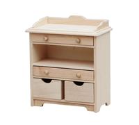 Handmade Miniature Wooden Cabinet 1:12 Scale Unpainted Dollhouses Furniture For Art And Model Miniature Room Decors For Dollhouses