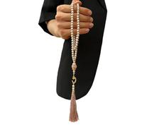 Handmade Misbaha Artificial Pearls Prayer Beads 99 Beads for Spiritual Reflection and Cultural Event Giving Supply Sibha Religious Accessories Prayer